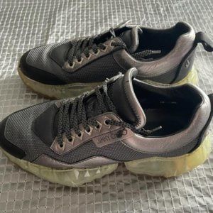 JIMMY CHOO DIAMOND XTM GREY MESH AND LEATHER WOMEN SNEAKERS SIZE EURO 40/ US 8